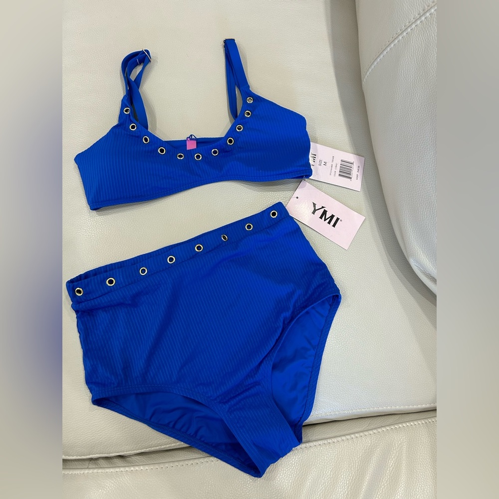 YMI • Blue 2 Piece Bathing Suit • size M •